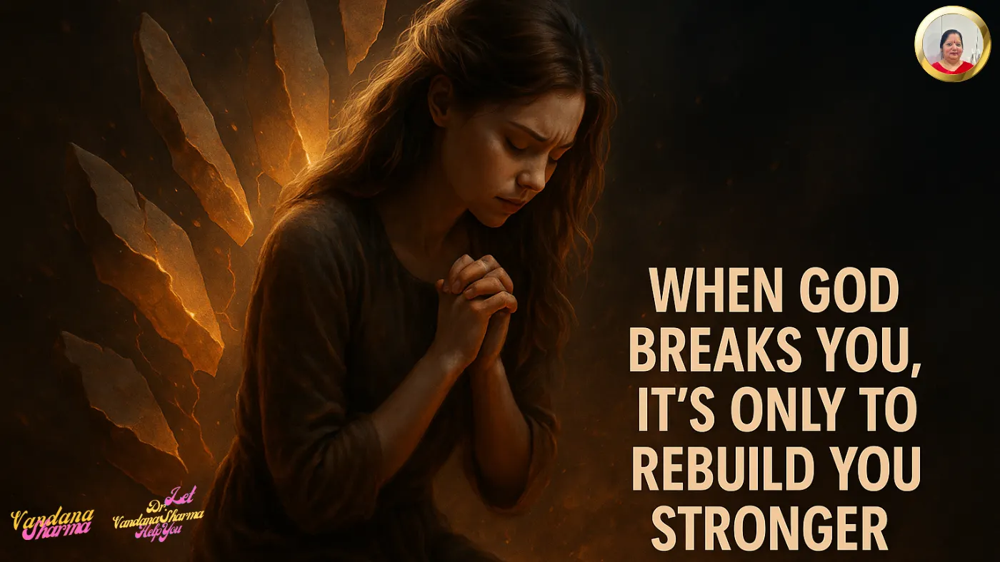 🔥 When God Breaks You, It’s Only to Rebuild You Stronger By Dr. Vandana Sharma (Hon.) — Superwoman of the 21st Century